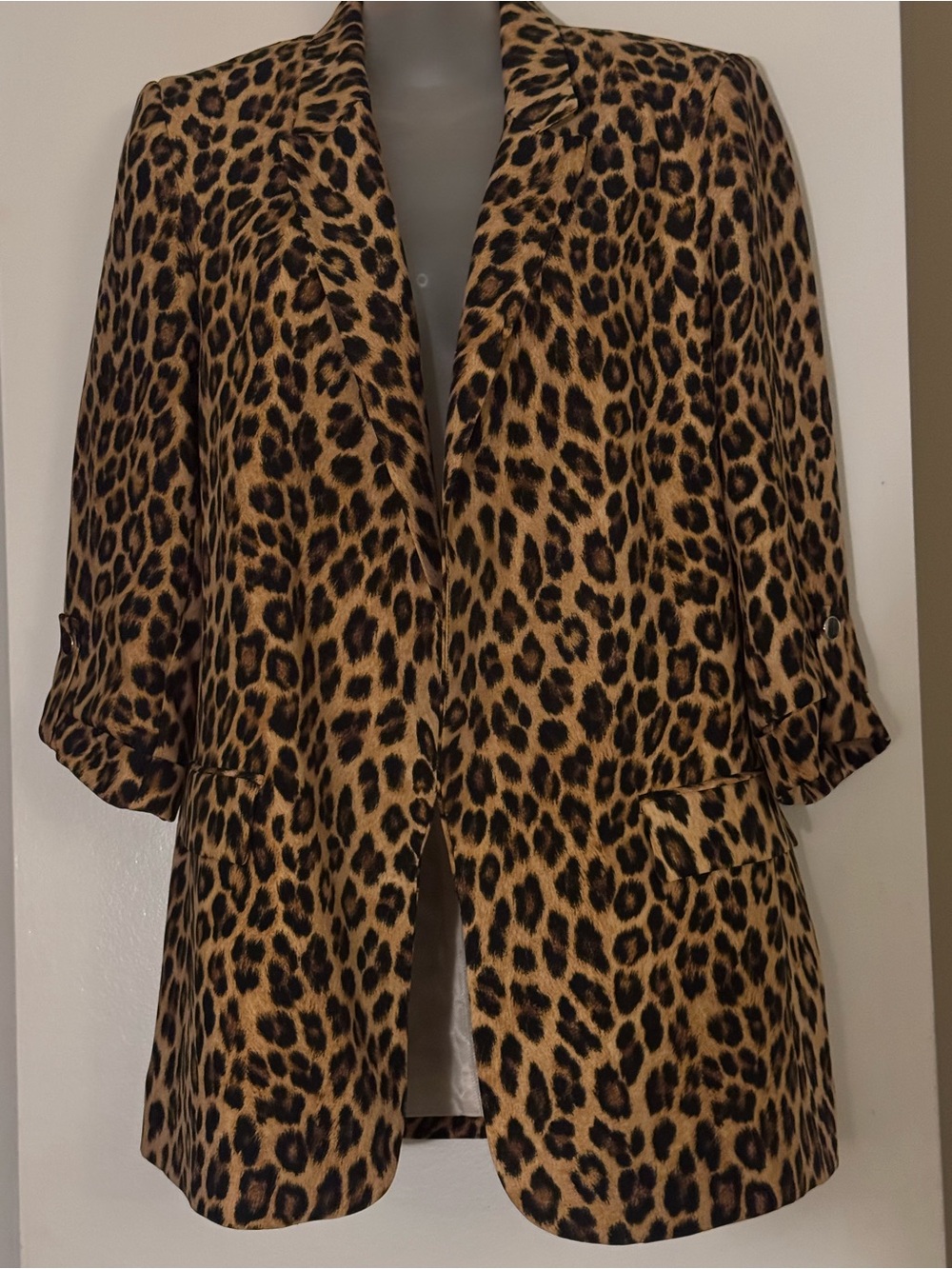 Zara Leopard Print Blazer Jacket - Brown & Black